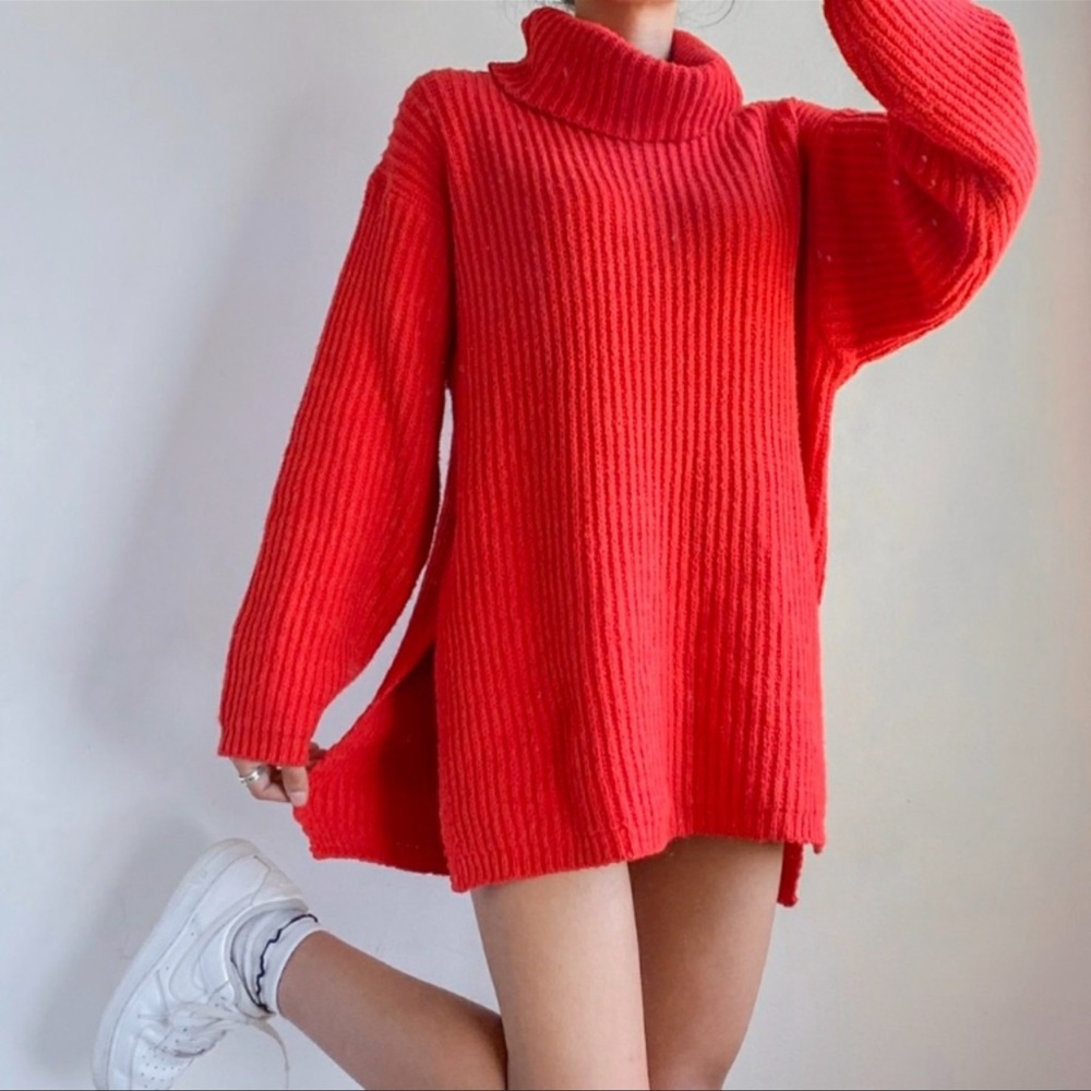 UO Tatum turtle neck tunic sweater